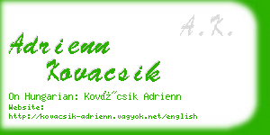 adrienn kovacsik business card